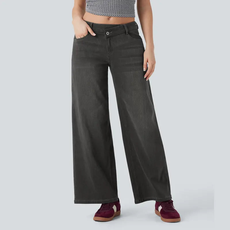 Low Rise Baggy Wide Leg Casual Jeans VIP